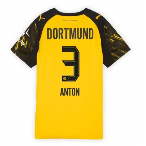 Billige Fotballdrakt Borussia Dortmund Waldemar Anton #3 Replika Hjemmedrakt Dame 2025-26 Kortermet Billige Fotballdrakt Borussia Dortmund Waldemar Anton #3 Replika Hjemmedrakt Dame 2025-26 Kortermet